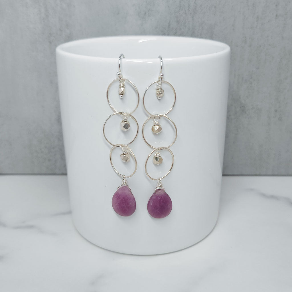 Orchid Jade Earrings