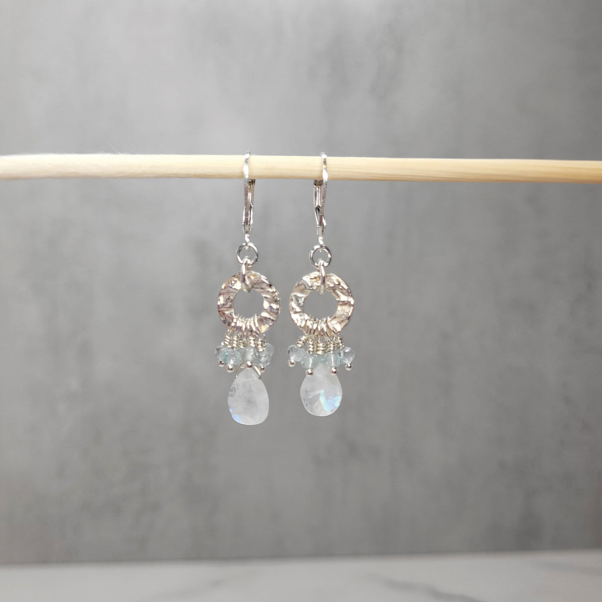 Aqua Moon Earrings