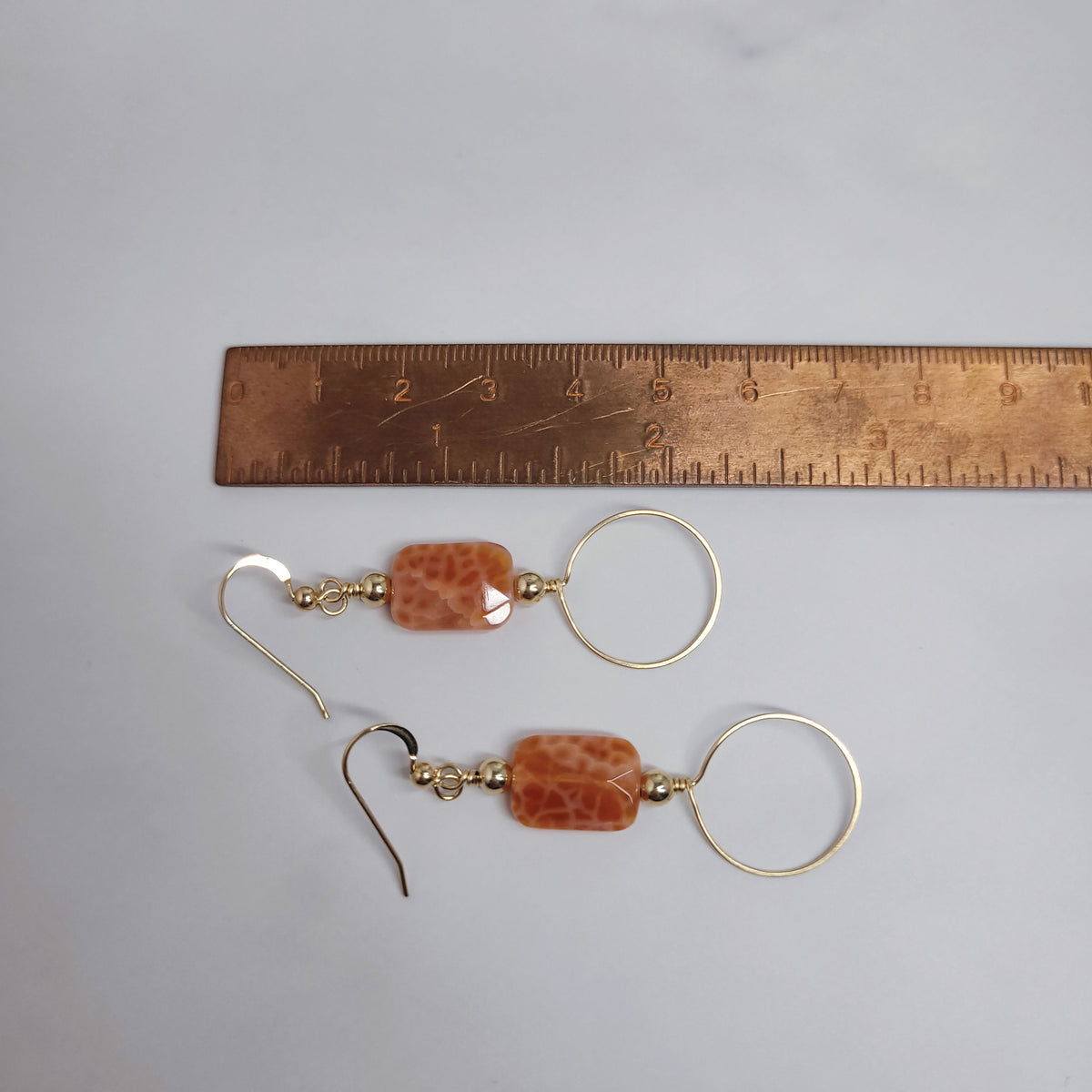 Autumn Foliage Agate Earrings